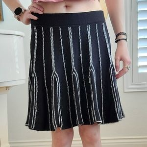 Urban Outfitters Lux Black Pleated Wool Skirt